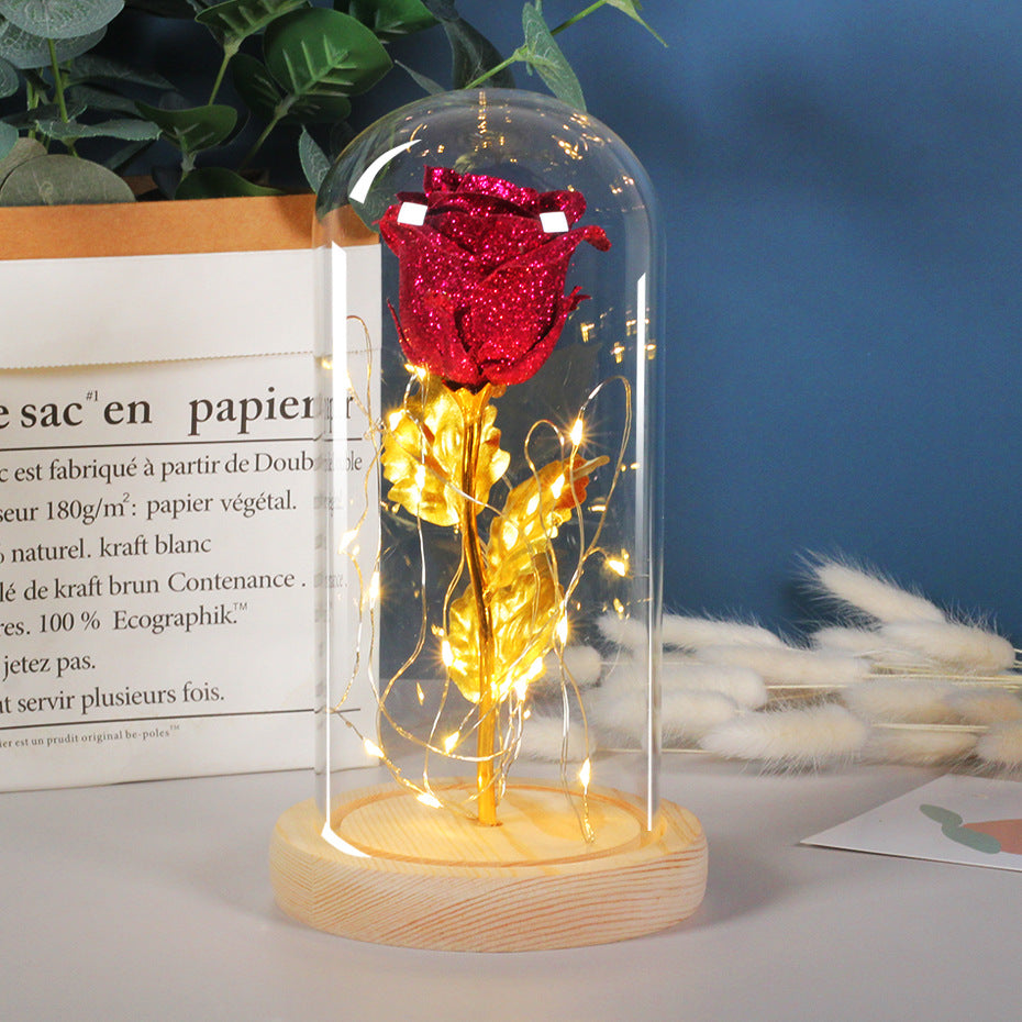 Romantic Glass Rose Light